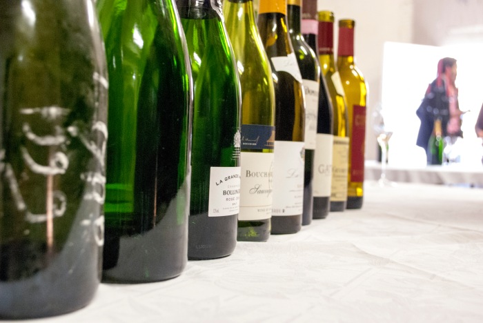 A selection of the competition's wines. Notice the 1999 Bollinger La Grande Année 1999 to the left.